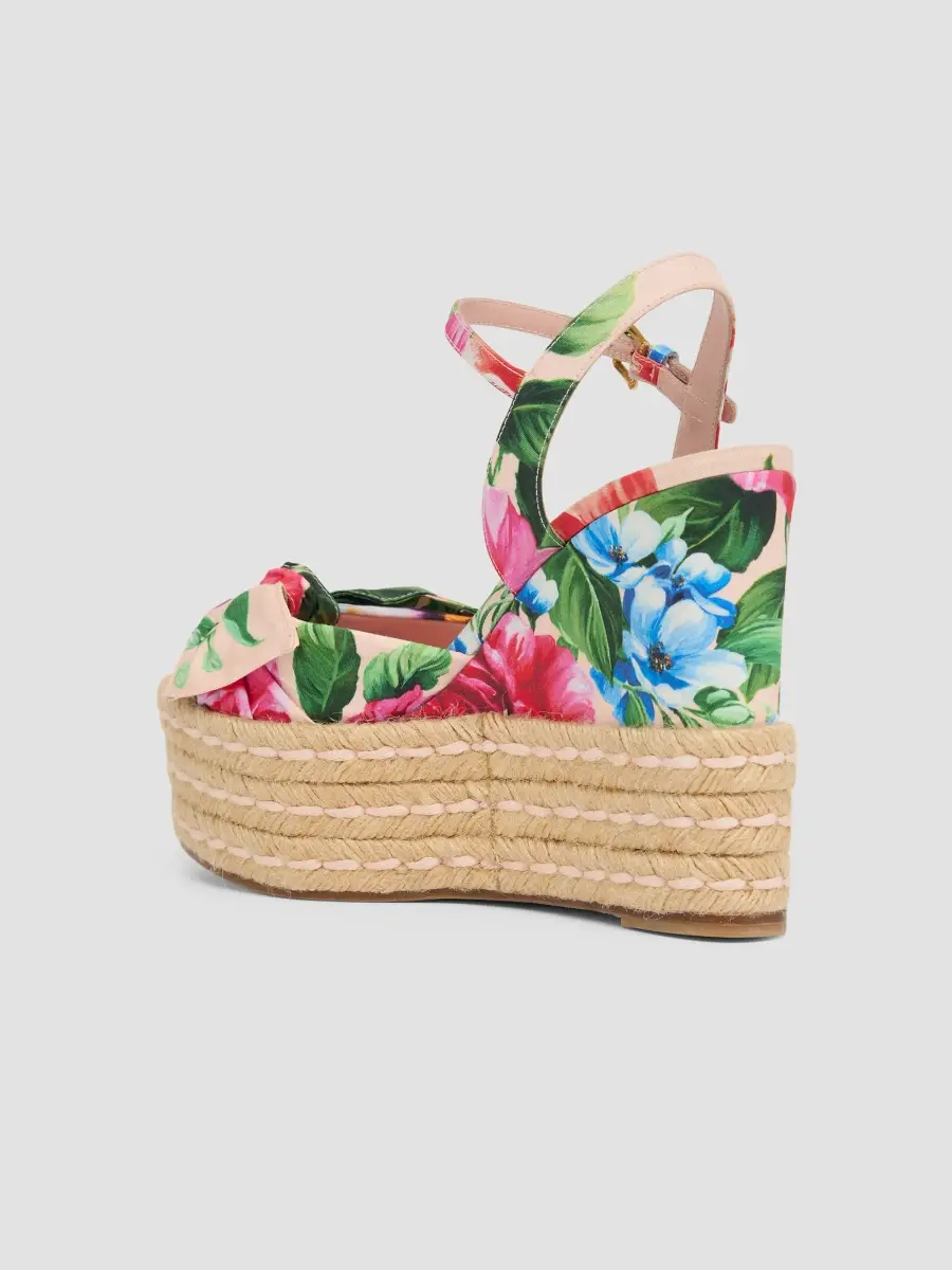 Dolce & Gabbana Women's 90MM Floral Espadrille Wedge Sandals | Thumbnail 4 Dolce & Gabbana Women's 90MM Floral Espadrille Wedge Sandals | Thumbnail 4