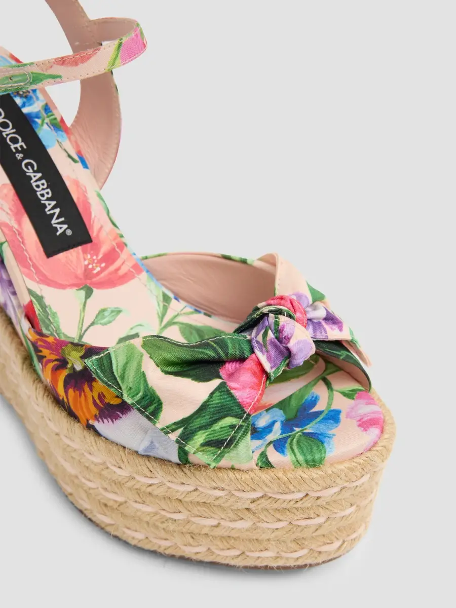 Dolce & Gabbana Women's 90MM Floral Espadrille Wedge Sandals | Thumbnail 5 Dolce & Gabbana Women's 90MM Floral Espadrille Wedge Sandals | Thumbnail 5
