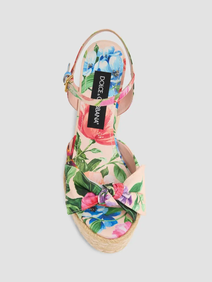 Dolce & Gabbana Women's 90MM Floral Espadrille Wedge Sandals | Thumbnail 6 Dolce & Gabbana Women's 90MM Floral Espadrille Wedge Sandals | Thumbnail 6