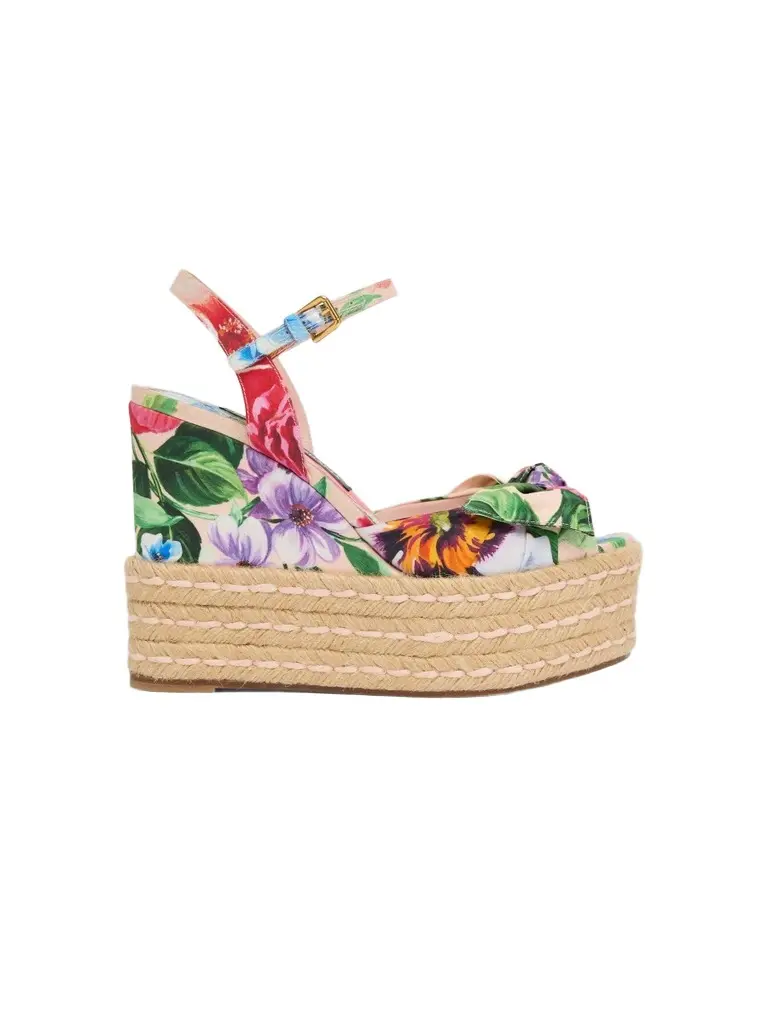 Women's 90MM Floral Espadrille Wedge Sandals Women's 90MM Floral Espadrille Wedge Sandals