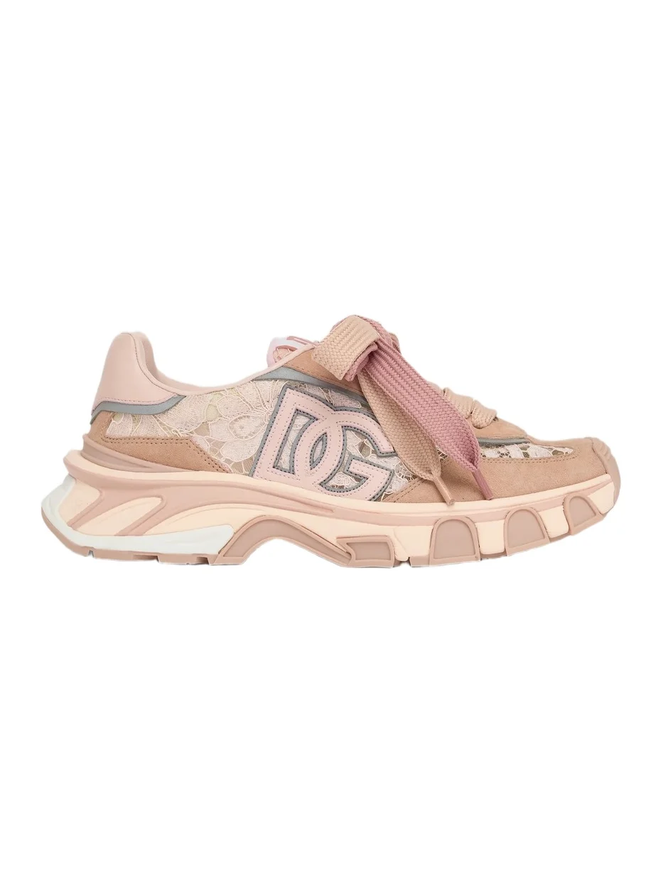 Women's Logo Lace-Trim Suede Low-Top Sneakers Women's Logo Lace-Trim Suede Low-Top Sneakers