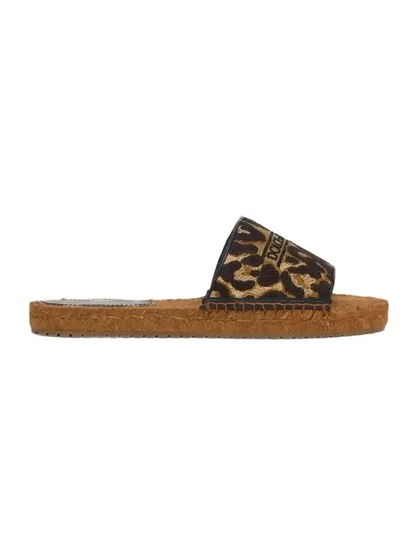 Women's Leopard-Print Espadrille Slides Women's Leopard-Print Espadrille Slides