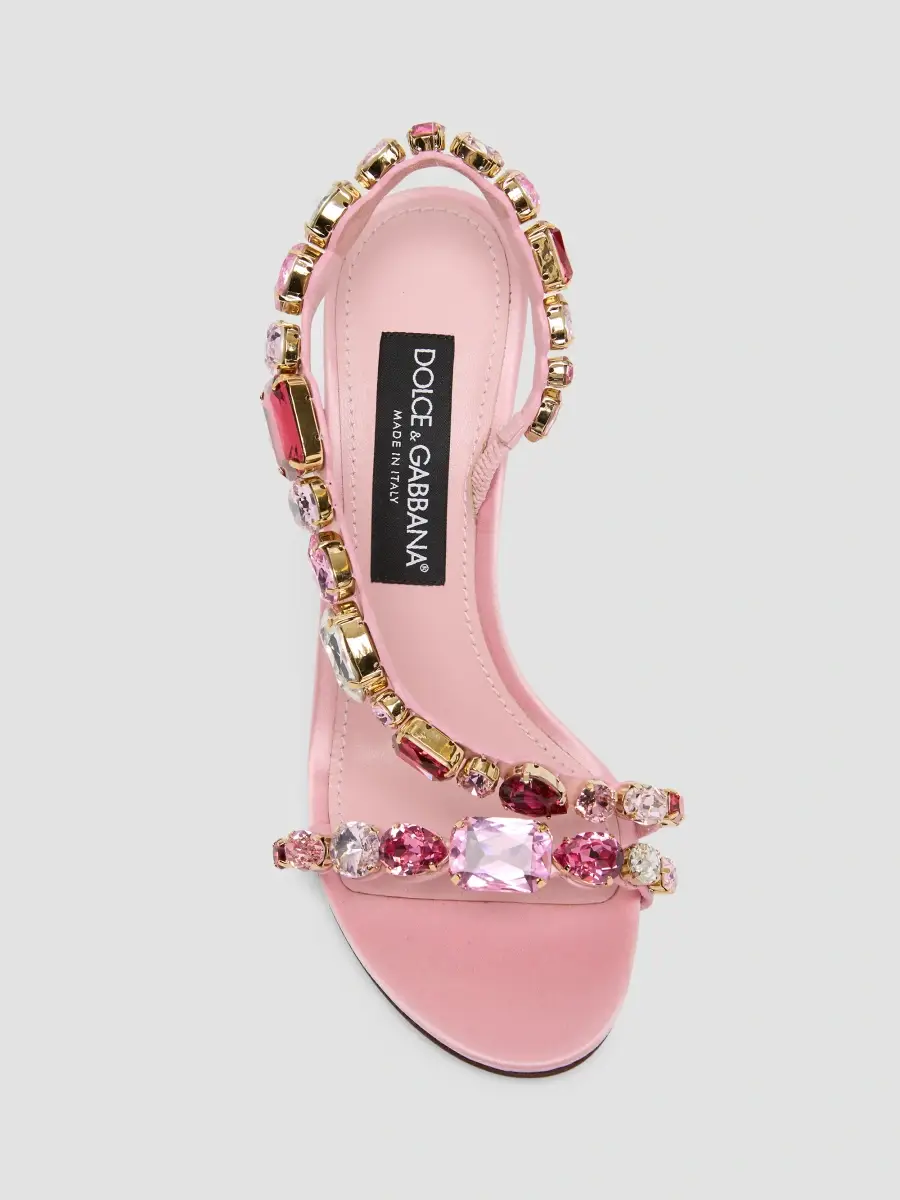 Dolce & Gabbana Women's 105MM Embellished Leather Sandals | Thumbnail 6 Dolce & Gabbana Women's 105MM Embellished Leather Sandals | Thumbnail 6
