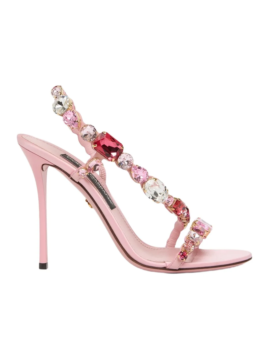Women's 105MM Embellished Leather Sandals Women's 105MM Embellished Leather Sandals