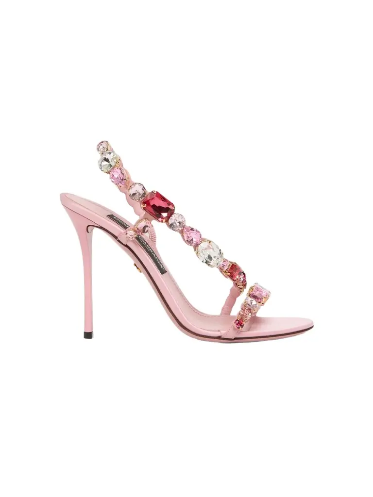 Dolce & Gabbana Women's 105MM Embellished Leather Sandals
