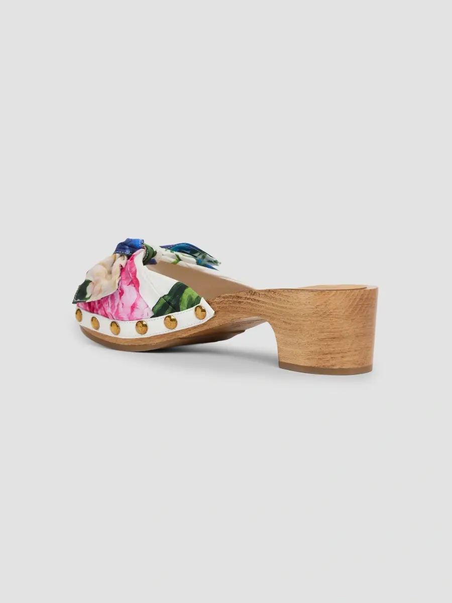 Dolce & Gabbana Women's Floral Studded Platform Sandals | Thumbnail 4