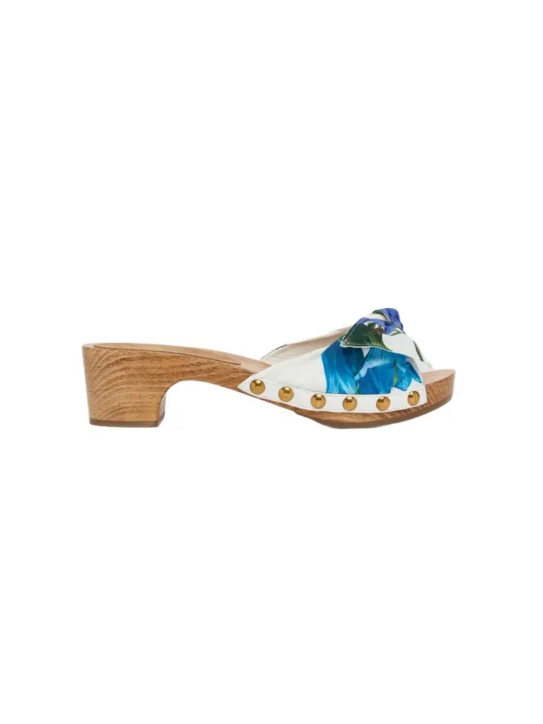 Dolce & Gabbana Women's Floral Studded Platform Sandals