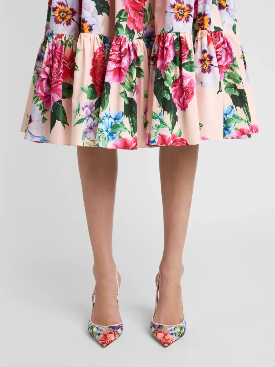 Dolce & Gabbana Women's 90MM Floral Embroidered Slingback Pumps | Thumbnail 2