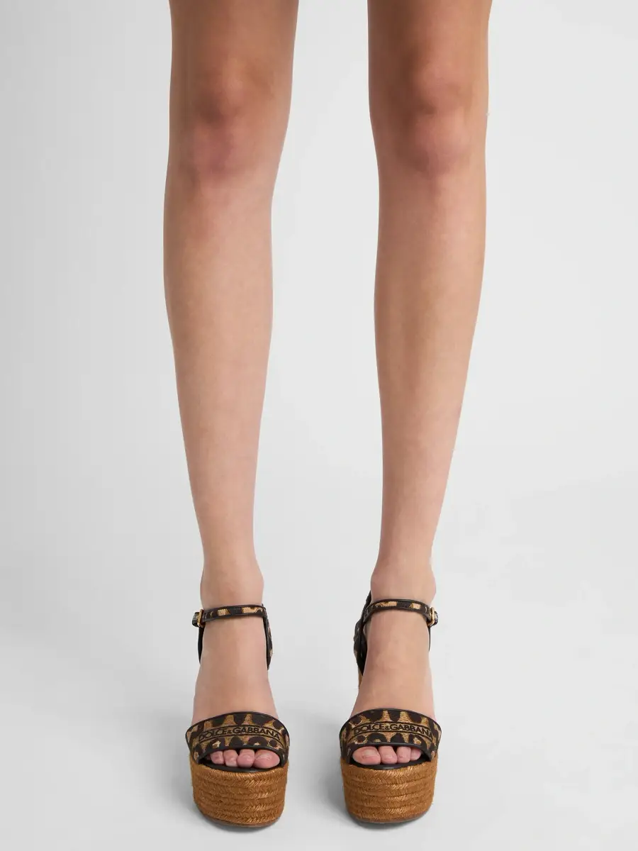 Dolce & Gabbana Women's 90MM Leopard Print Espadrille Wedge Sandals | Thumbnail 2 Dolce & Gabbana Women's 90MM Leopard Print Espadrille Wedge Sandals | Thumbnail 2
