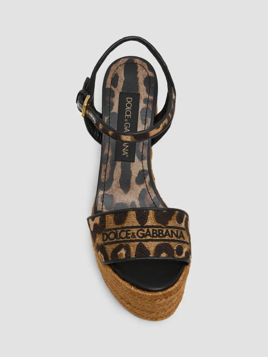 Dolce & Gabbana Women's 90MM Leopard Print Espadrille Wedge Sandals | Thumbnail 6 Dolce & Gabbana Women's 90MM Leopard Print Espadrille Wedge Sandals | Thumbnail 6