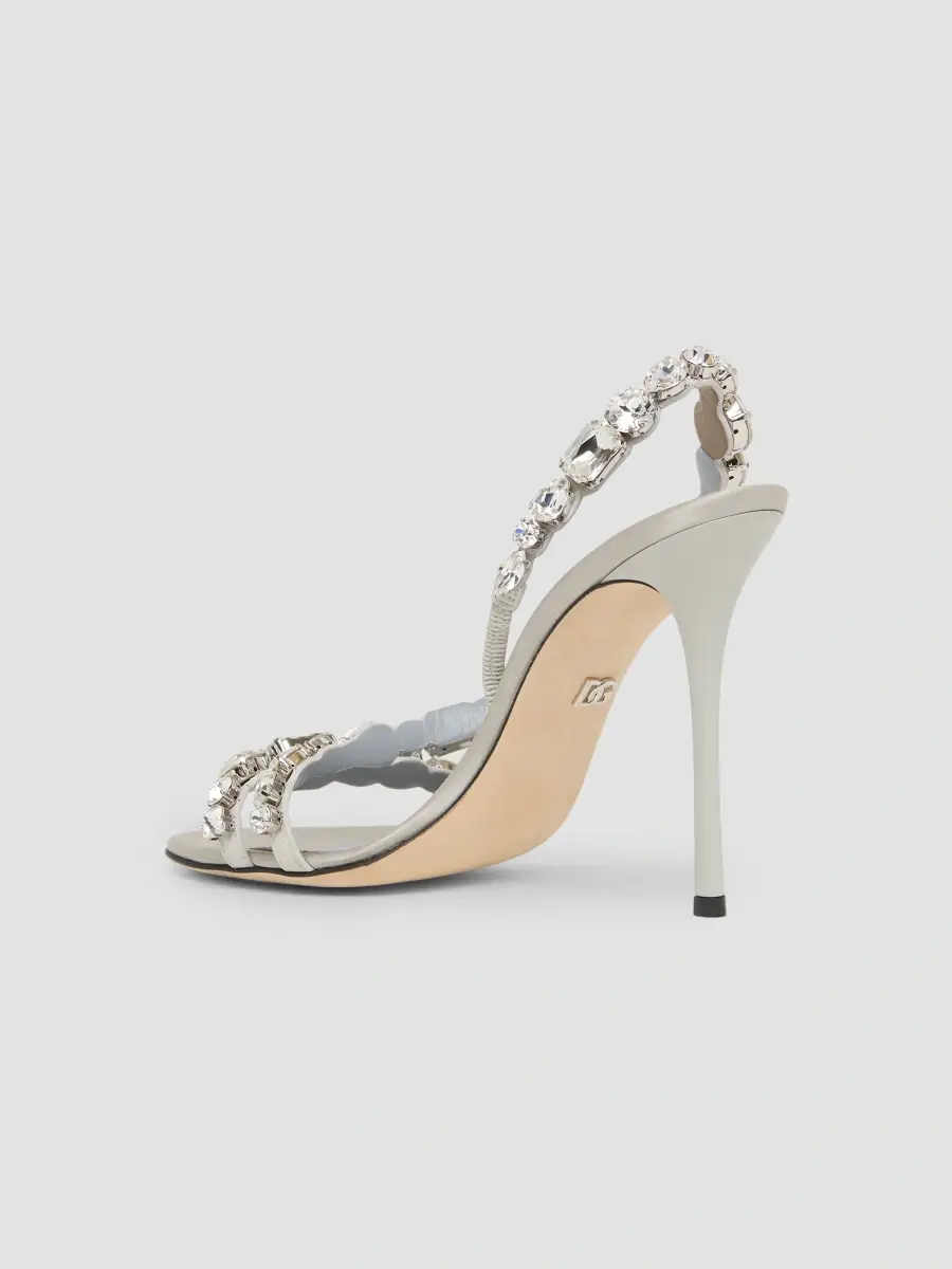 Dolce & Gabbana Women's Embellished Leather Sandals | Thumbnail 4 Dolce & Gabbana Women's Embellished Leather Sandals | Thumbnail 4