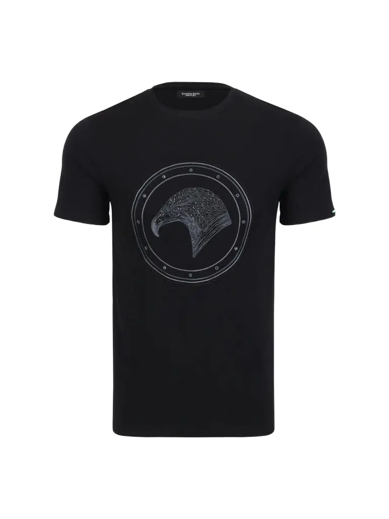 Stefano Ricci Men's Swarovski Crystal Eagle Logo T-Shirt