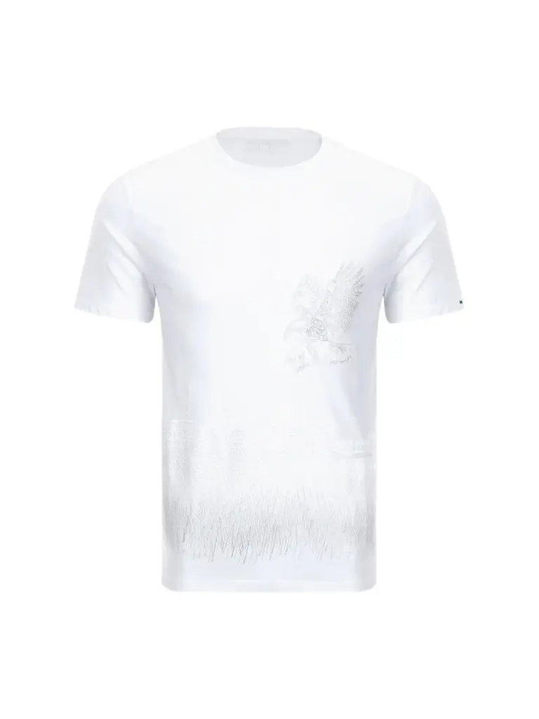 Stefano Ricci Men's Crewneck Florence Skyline Embroidered T-Shirt