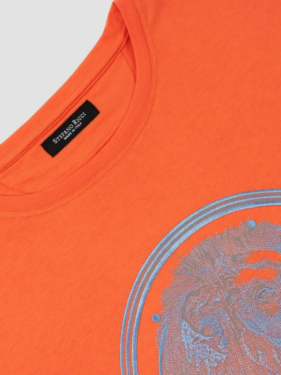 Stefano Ricci Men's Octagonal Embroidered Monogram T-Shirt | Thumbnail 2 Stefano Ricci Men's Octagonal Embroidered Monogram T-Shirt | Thumbnail 2