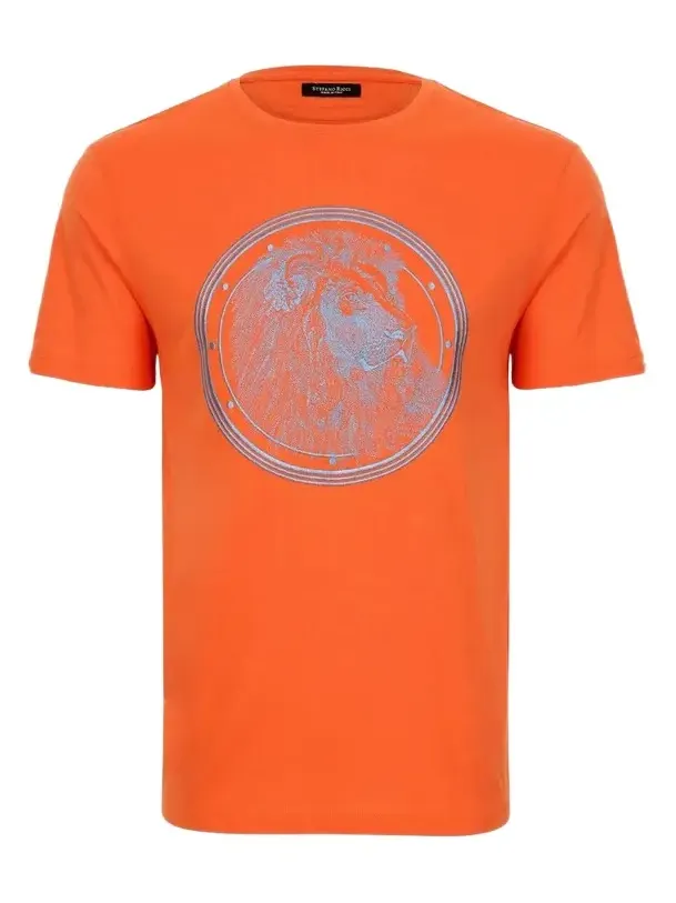 Stefano Ricci Men's Octagonal Embroidered Monogram T-Shirt
