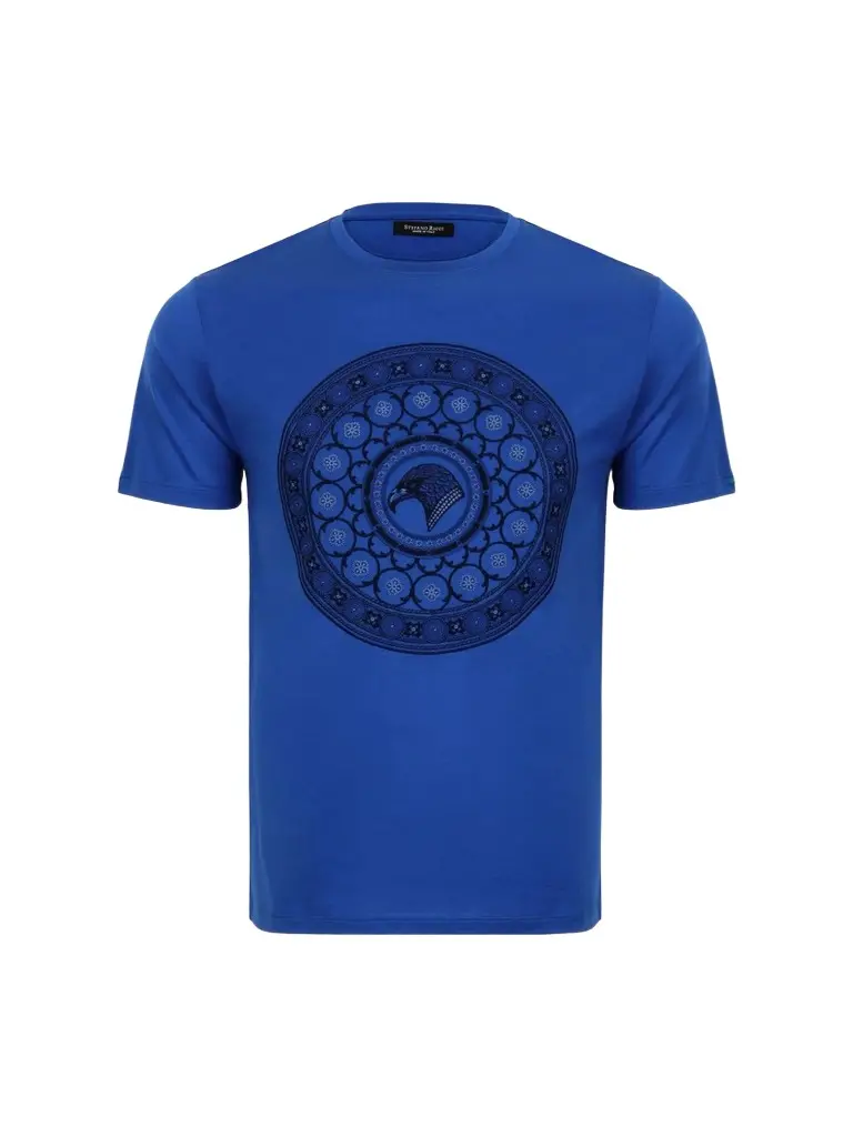 Stefano Ricci Men's Floral Medallion Logo T-Shirt