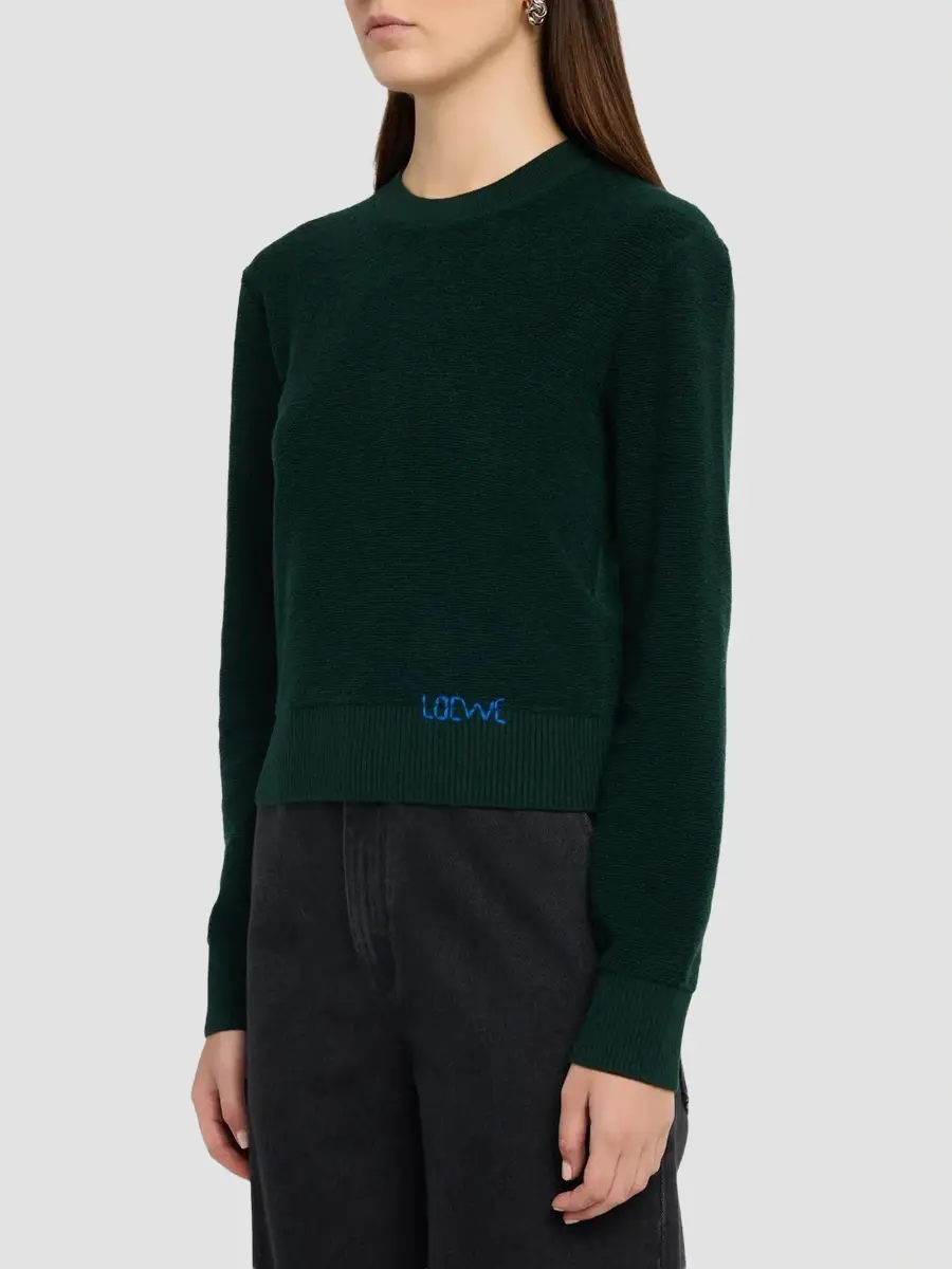 Loewe Women's Stitch Logo Wool Sweater | Thumbnail 5