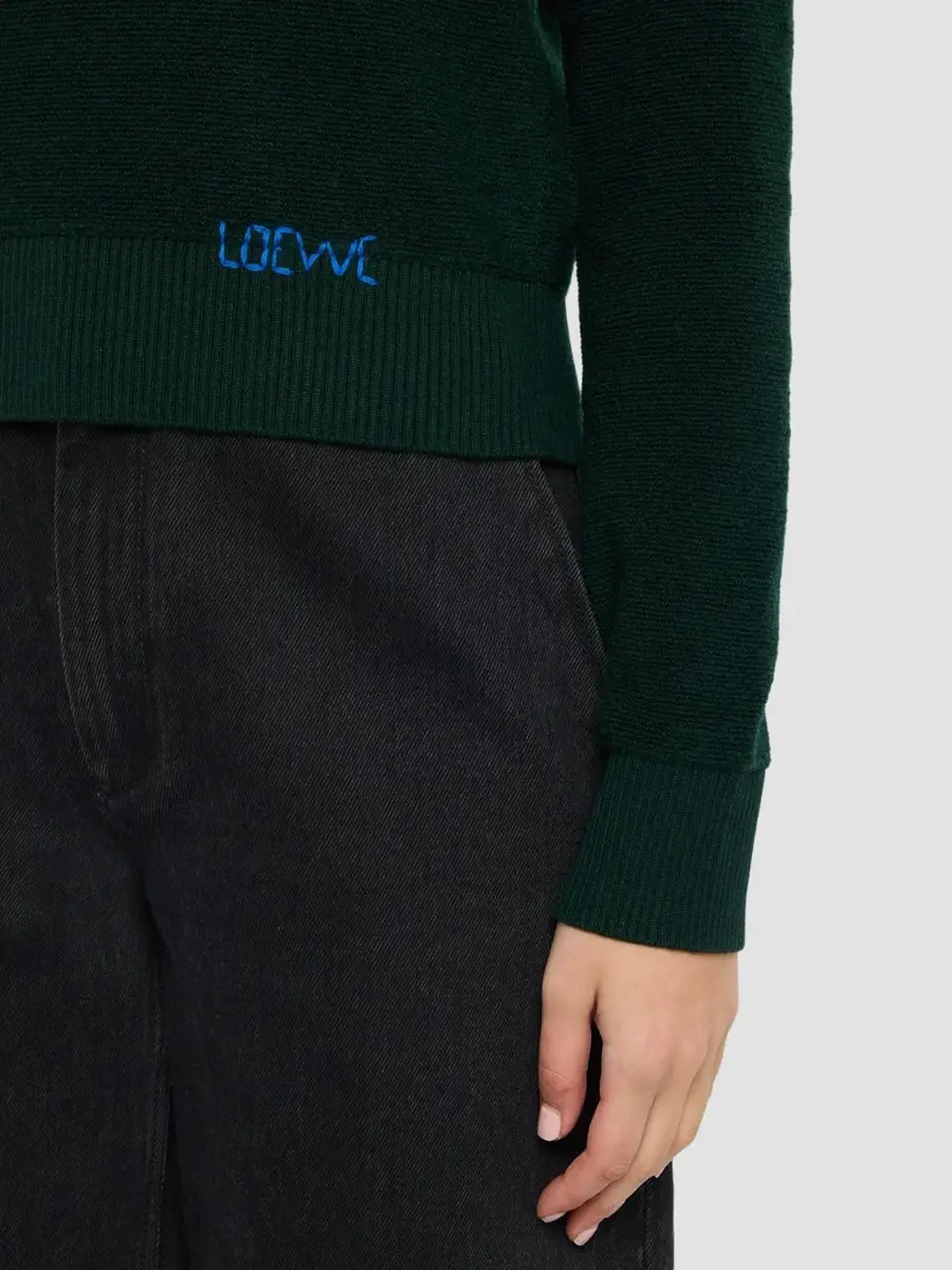 Loewe Women's Stitch Logo Wool Sweater | Thumbnail 6