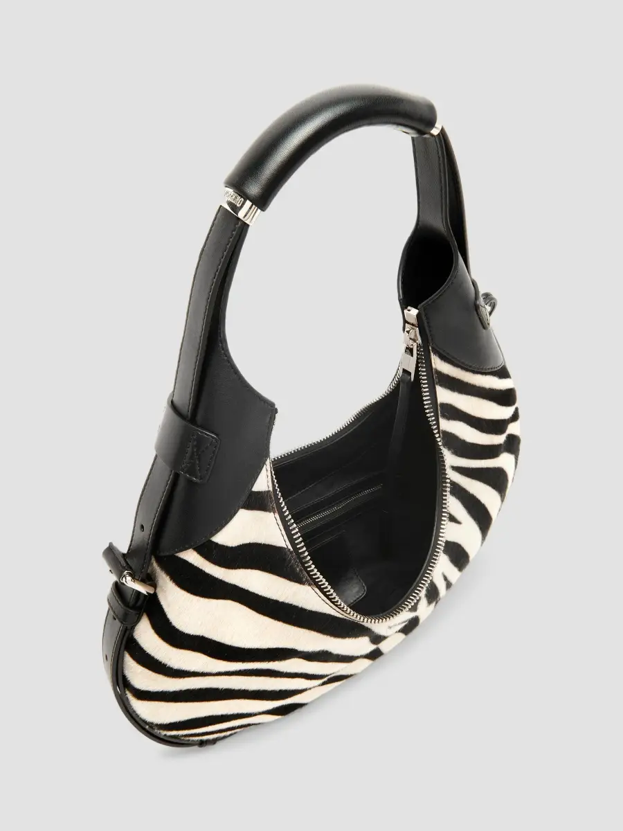 MOSCHINO Women's Handle Me Calf Hair Hobo Bag | Thumbnail 4 MOSCHINO Women's Handle Me Calf Hair Hobo Bag | Thumbnail 4