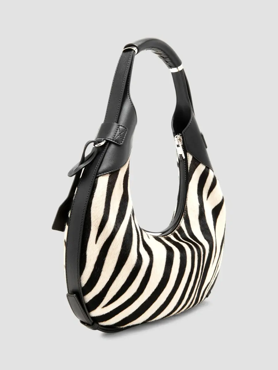 MOSCHINO Women's Handle Me Calf Hair Hobo Bag | Thumbnail 5 MOSCHINO Women's Handle Me Calf Hair Hobo Bag | Thumbnail 5