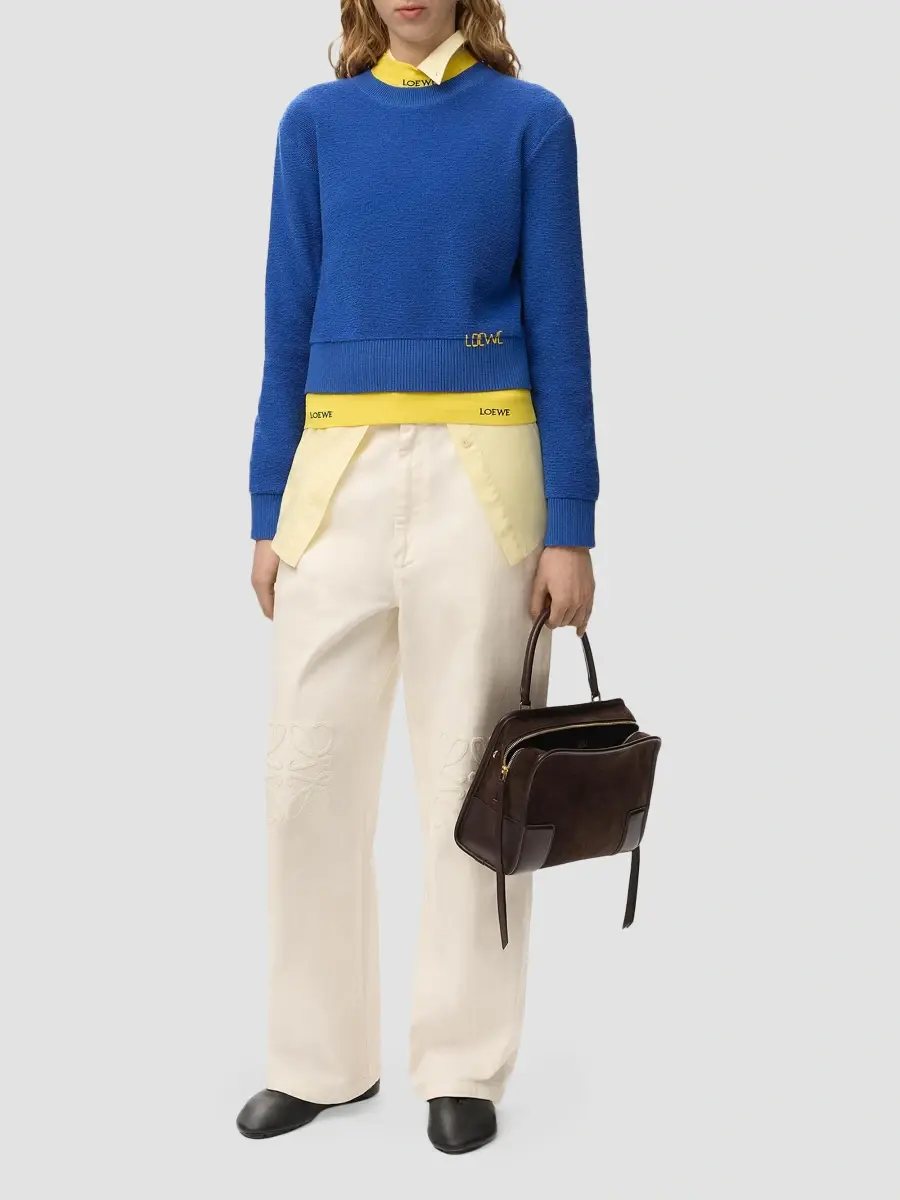 Loewe Women's Stitch Logo Wool Sweater | Thumbnail 2