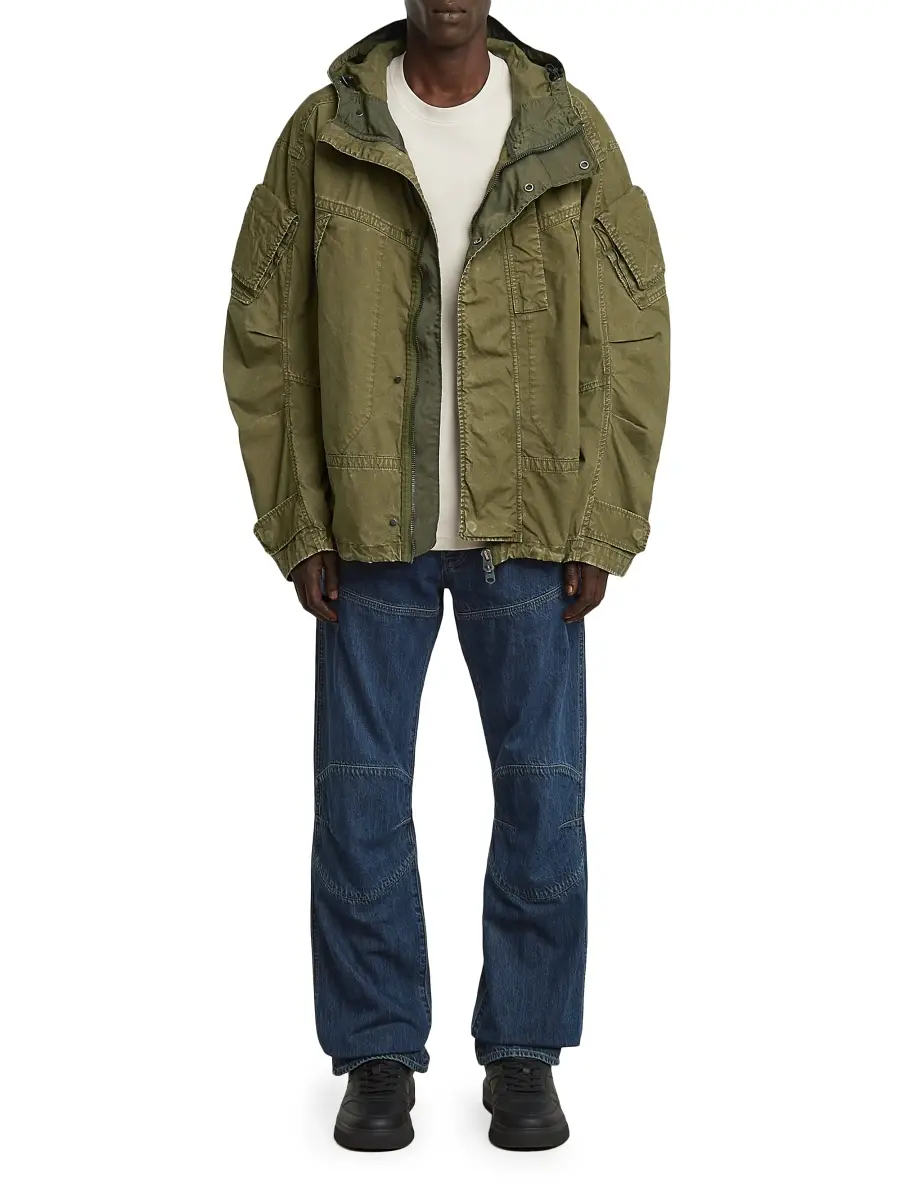 G-Star RAW Men Hooded Cotton Canvas Parka | Thumbnail 2