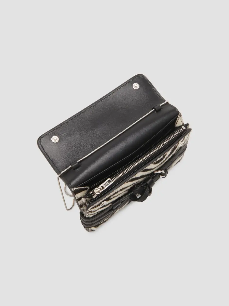 MOSCHINO Women's Zebra Calf-Hair Wallet-on-Chain | Thumbnail 4