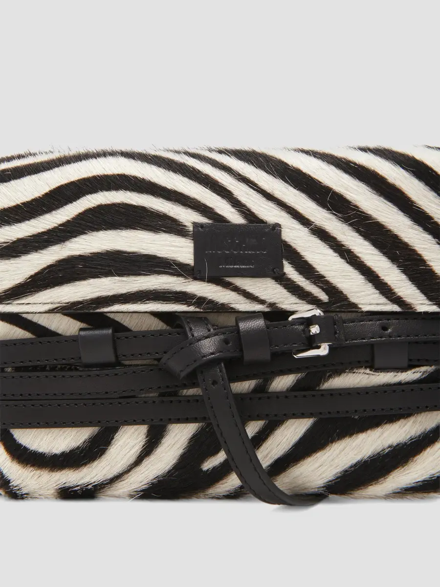 MOSCHINO Women's Zebra Calf-Hair Wallet-on-Chain | Thumbnail 5