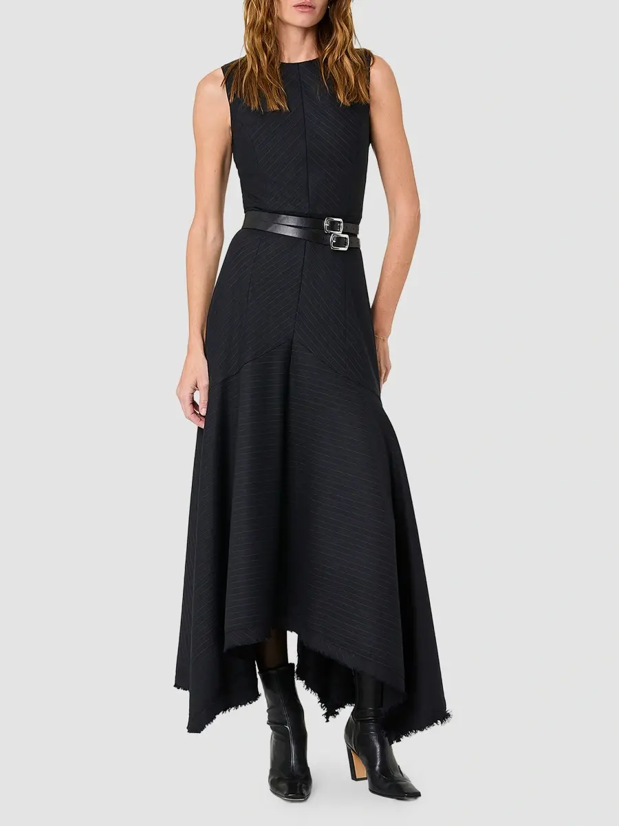 Nicholas the Label Women's Carla Striped Wool-Blend Belted Maxi Dress | Thumbnail 2 Nicholas the Label Women's Carla Striped Wool-Blend Belted Maxi Dress | Thumbnail 2