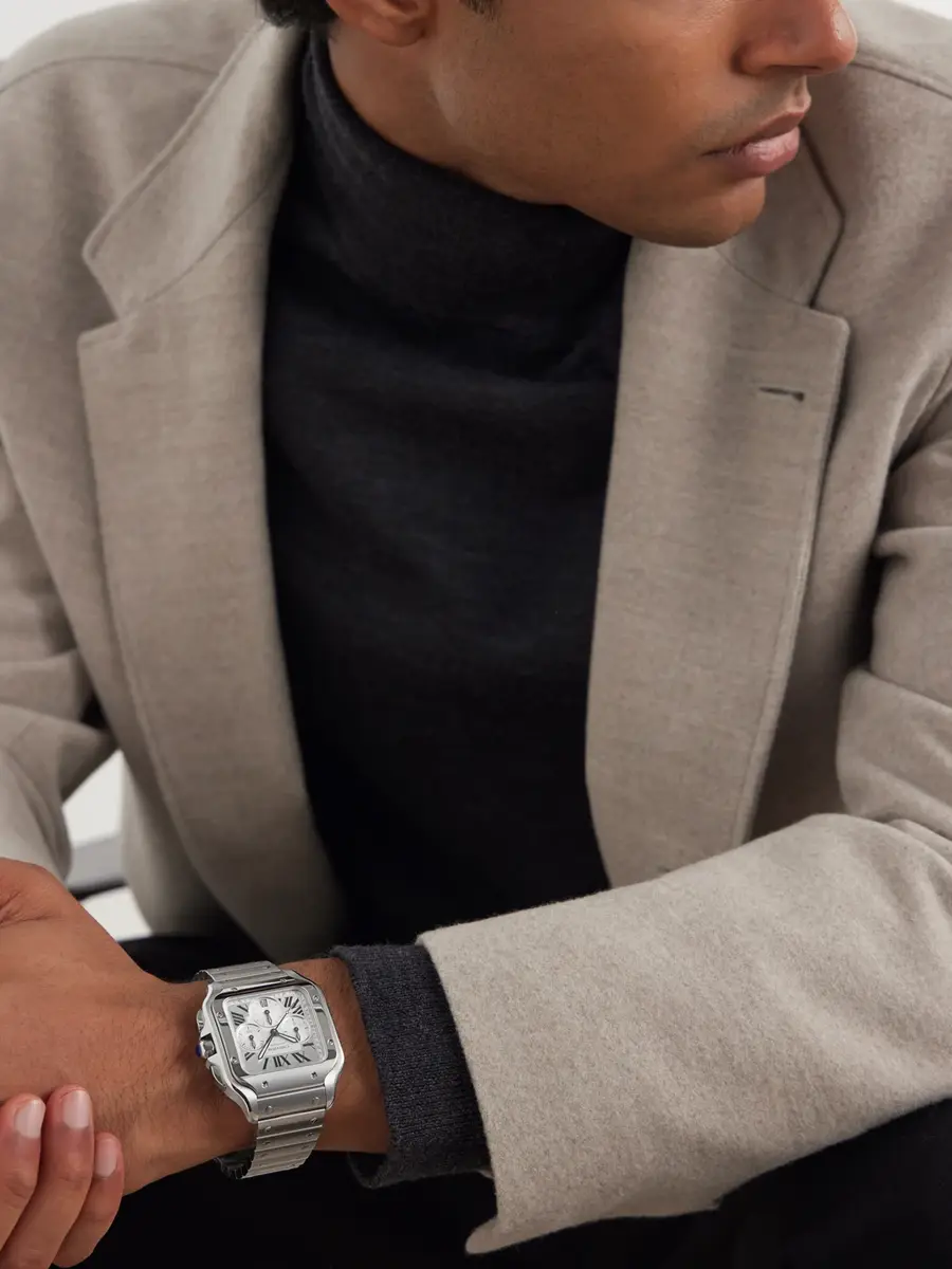 Cartier Santos de Automatic Chronograph Stainless Steel Watch, ref.CRWSSA0083 - Men | Thumbnail 2 Cartier Santos de Automatic Chronograph Stainless Steel Watch, ref.CRWSSA0083 - Men | Thumbnail 2