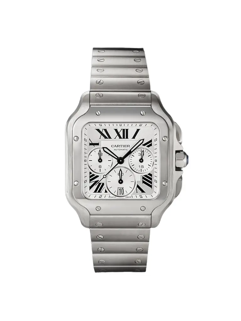 Cartier Santos de Automatic Chronograph Stainless Steel Watch, ref.CRWSSA0083 - Men