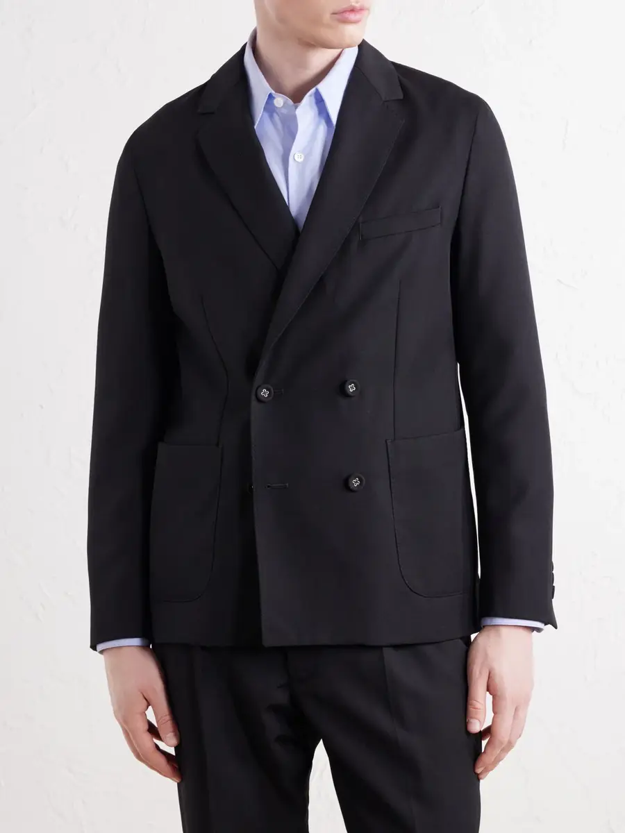 OFFICINE GÉNÉRALE Leon Double-Breasted Virgin Wool-Twill Suit Jacket - Men | Thumbnail 3 OFFICINE GÉNÉRALE Leon Double-Breasted Virgin Wool-Twill Suit Jacket - Men | Thumbnail 3