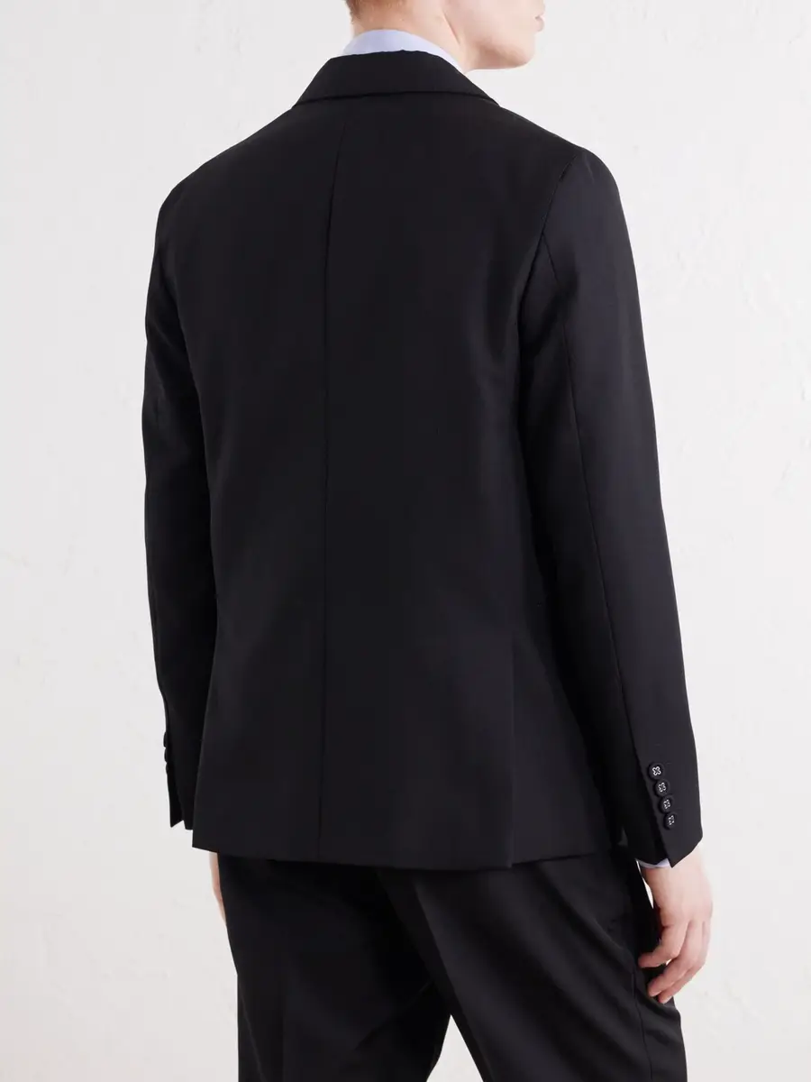 OFFICINE GÉNÉRALE Leon Double-Breasted Virgin Wool-Twill Suit Jacket - Men | Thumbnail 4 OFFICINE GÉNÉRALE Leon Double-Breasted Virgin Wool-Twill Suit Jacket - Men | Thumbnail 4