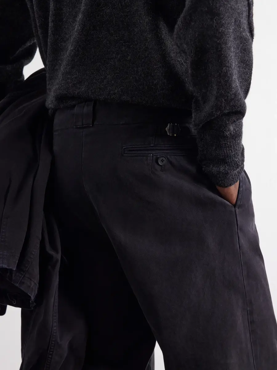 YOKE Wide-Leg Garment-Dyed Pleated Cotton-Twill Trousers - Men | Thumbnail 5 YOKE Wide-Leg Garment-Dyed Pleated Cotton-Twill Trousers - Men | Thumbnail 5