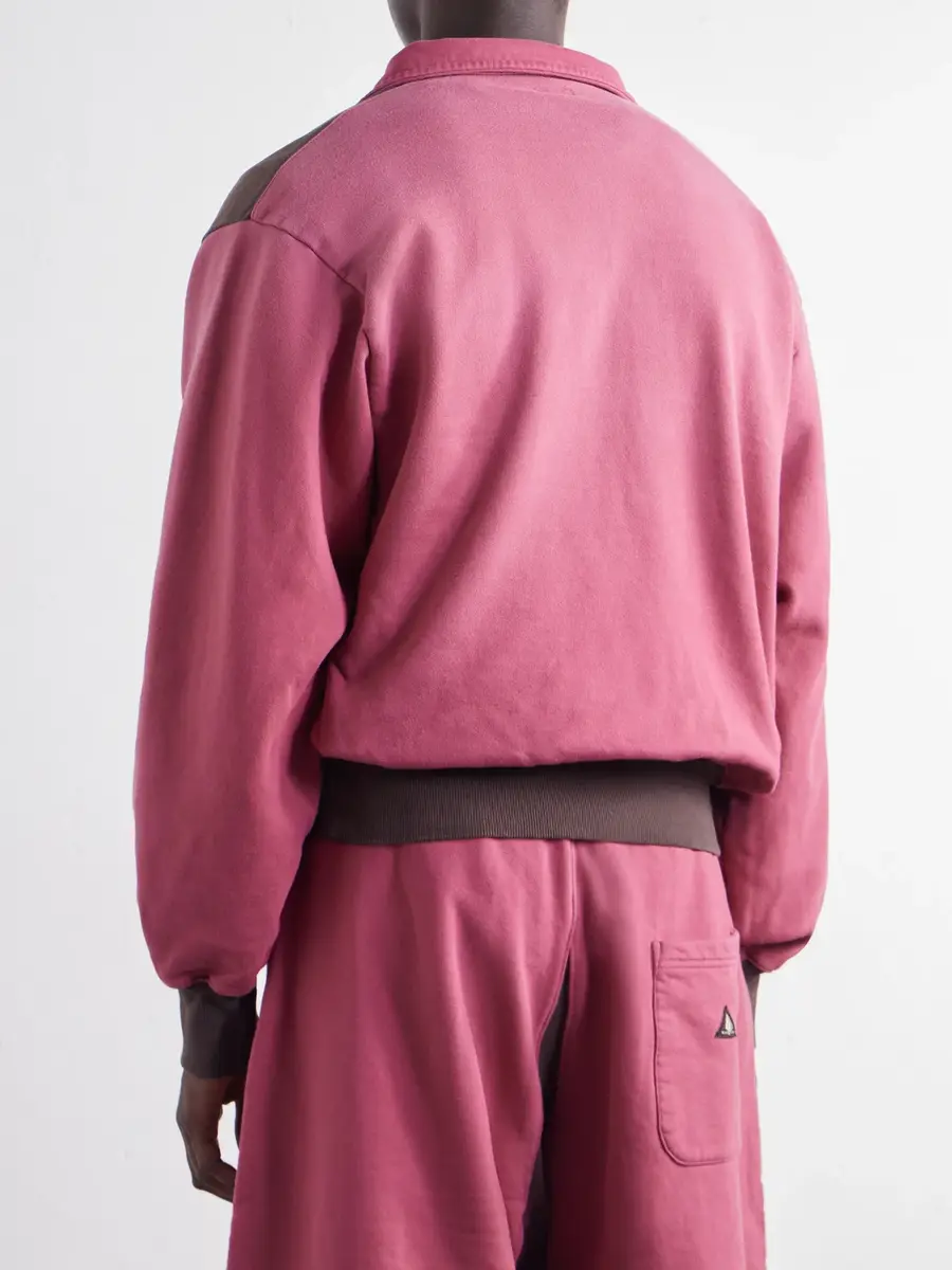 KAPITAL Colour-Block Paisley-Trimmed Cotton-Jersey Half-Zip Sweatshirt - Men | Thumbnail 4 KAPITAL Colour-Block Paisley-Trimmed Cotton-Jersey Half-Zip Sweatshirt - Men | Thumbnail 4
