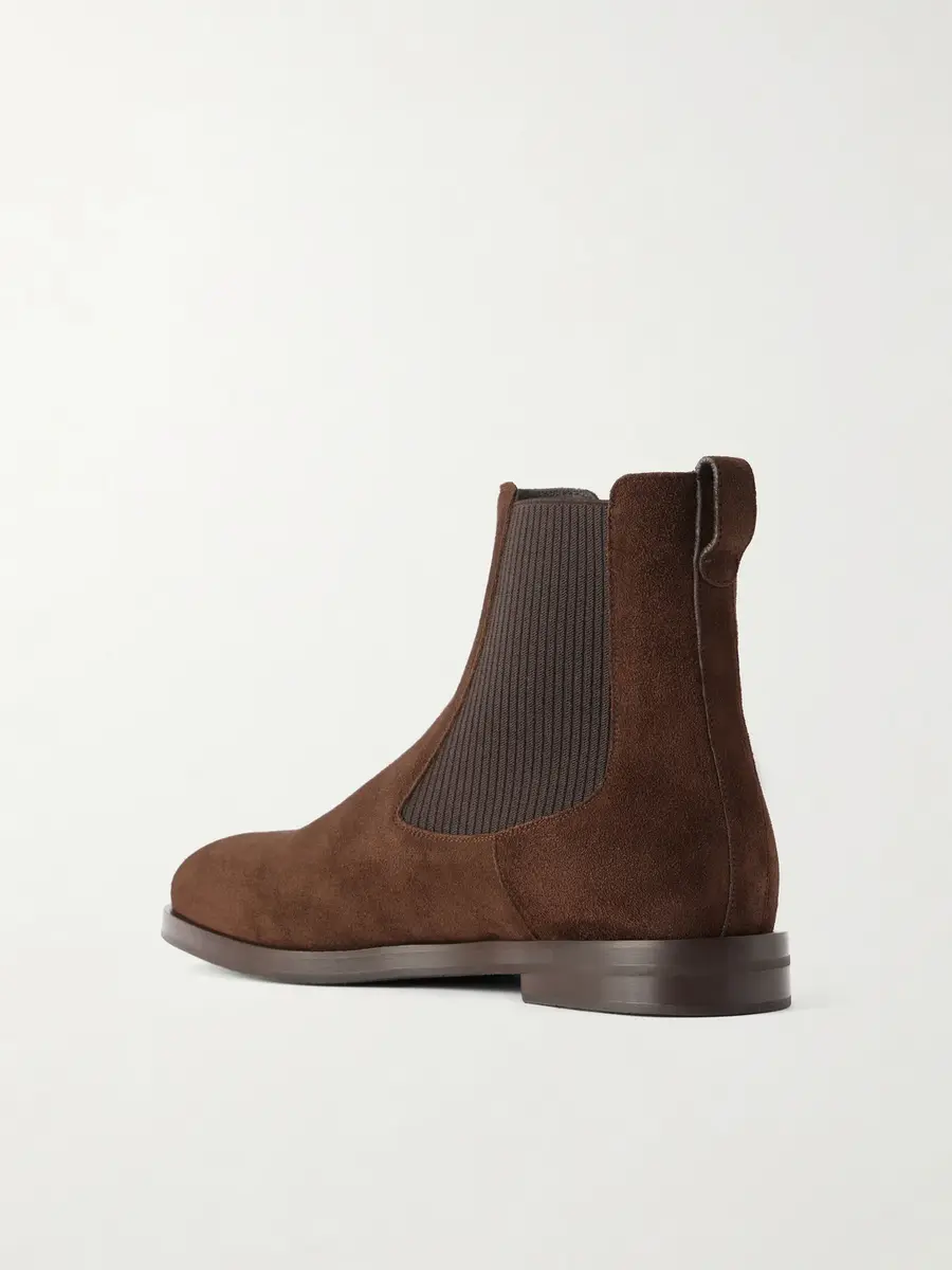 Manolo Blahnik Sempione Manny Suede Chelsea Boots - Men | Thumbnail 4
