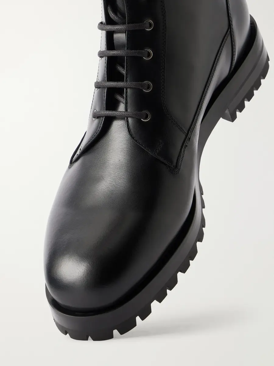 Manolo Blahnik Ambleside Manny Leather Lace-Up Boots - Men | Thumbnail 5