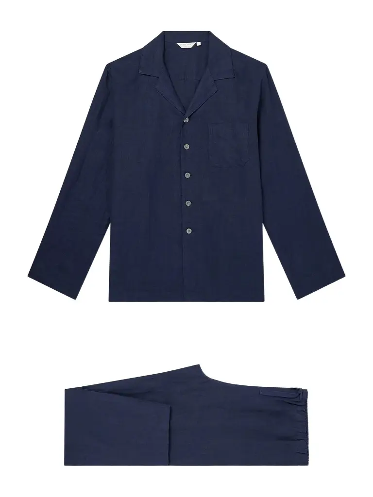 Derek Rose Sicily 1 Linen-Canvas Pyjama Set - Men