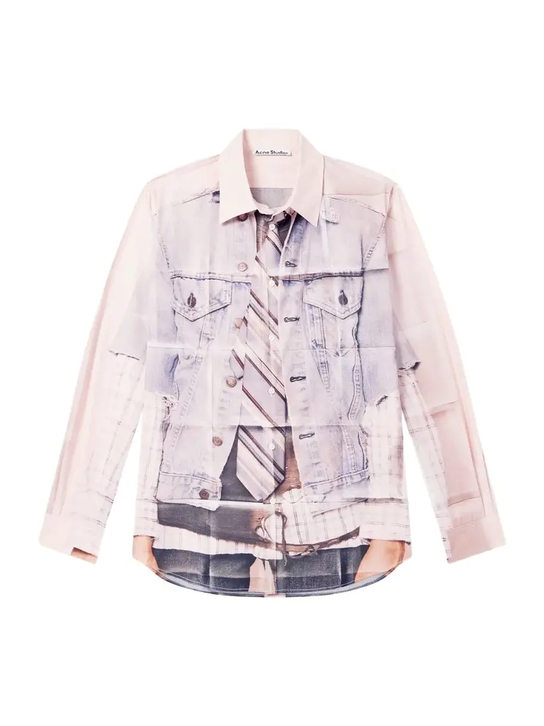 Acne Studios Trompe-L'oeil Cotton-Poplin Shirt - Men
