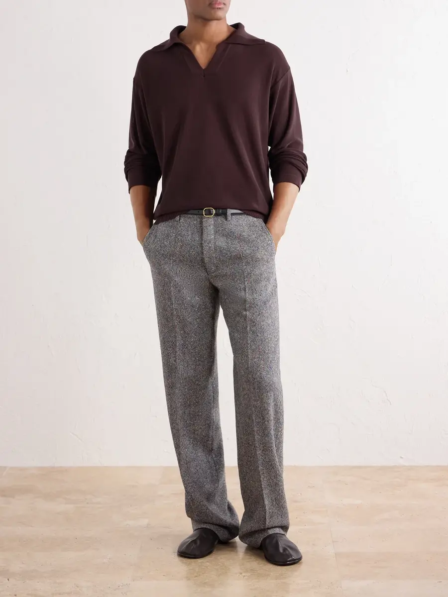 BODE Knitted Cotton-Crepe Polo Shirt - Men | Thumbnail 2 BODE Knitted Cotton-Crepe Polo Shirt - Men | Thumbnail 2
