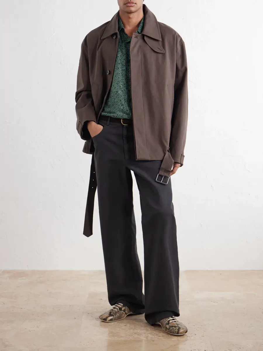 Dries Van Noten Belted Cotton-Blend Gabardine Blouson Jacket - Men | Thumbnail 2