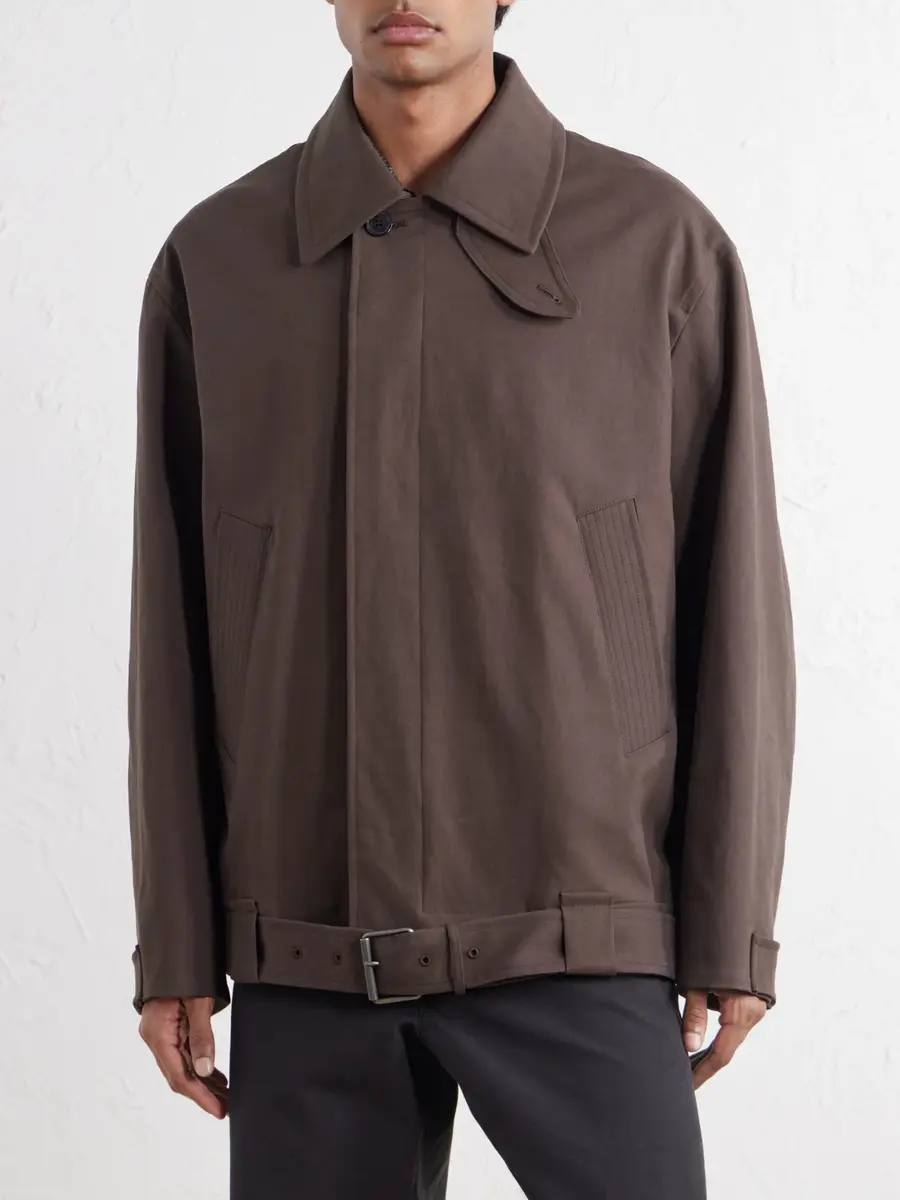 Dries Van Noten Belted Cotton-Blend Gabardine Blouson Jacket - Men | Thumbnail 3
