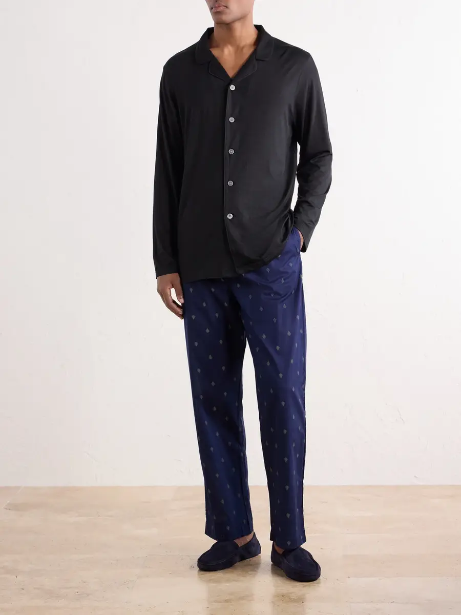 Derek Rose Nelson 111 Straight-Leg Cotton-Poplin Pyjama Trousers - Men | Thumbnail 2