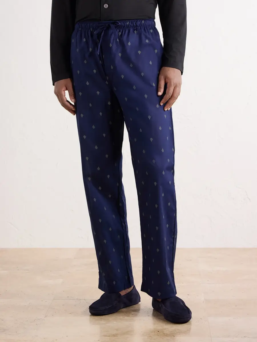 Derek Rose Nelson 111 Straight-Leg Cotton-Poplin Pyjama Trousers - Men | Thumbnail 3