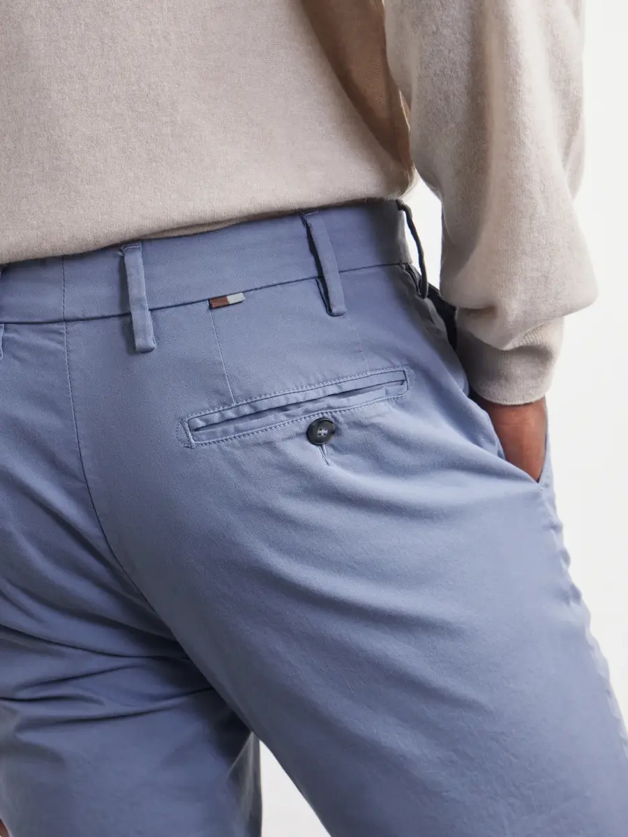 Canali Straight-Leg Stretch-Cotton Twill Trousers - Men | Thumbnail 5