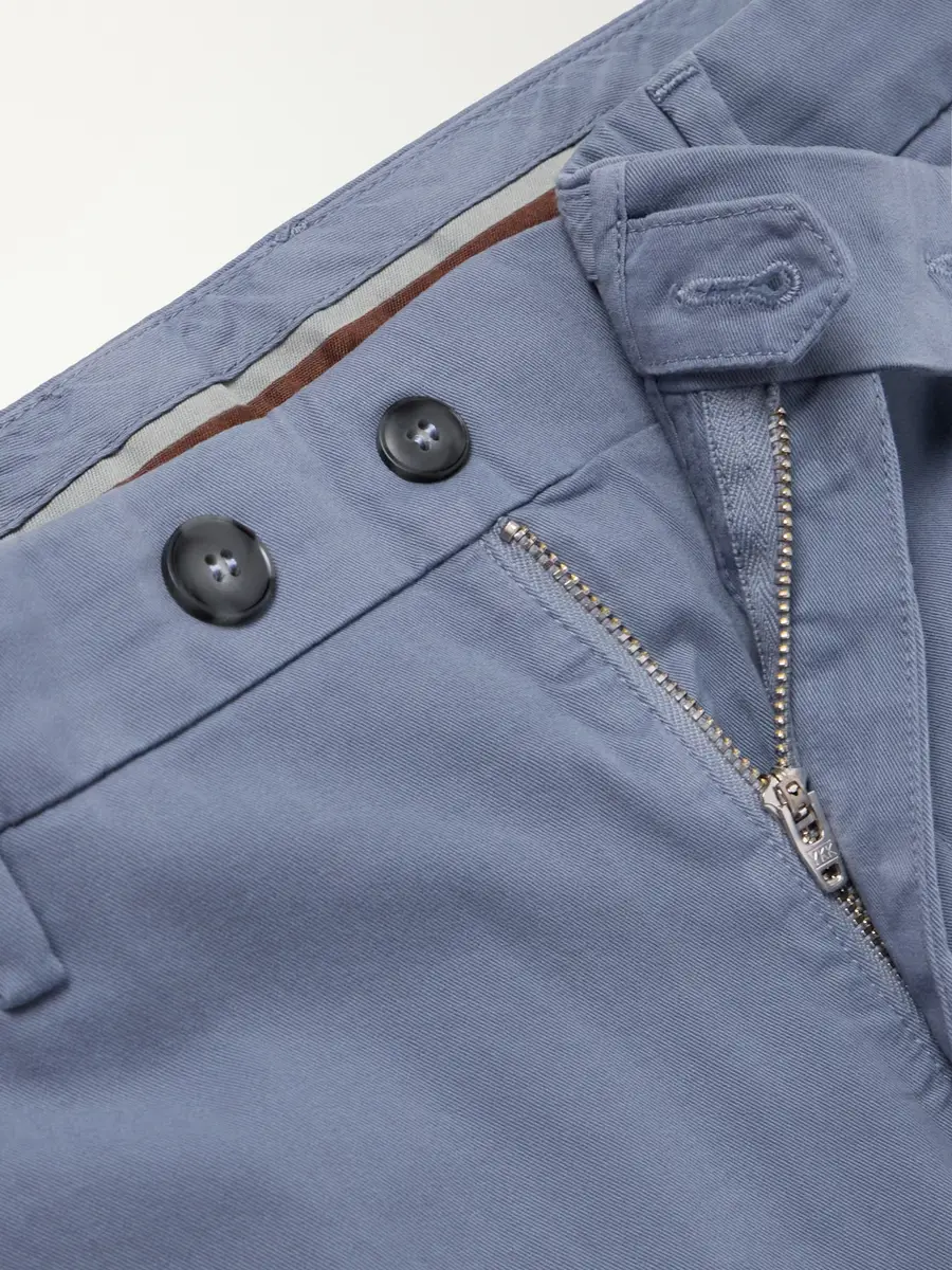 Canali Straight-Leg Stretch-Cotton Twill Trousers - Men | Thumbnail 6