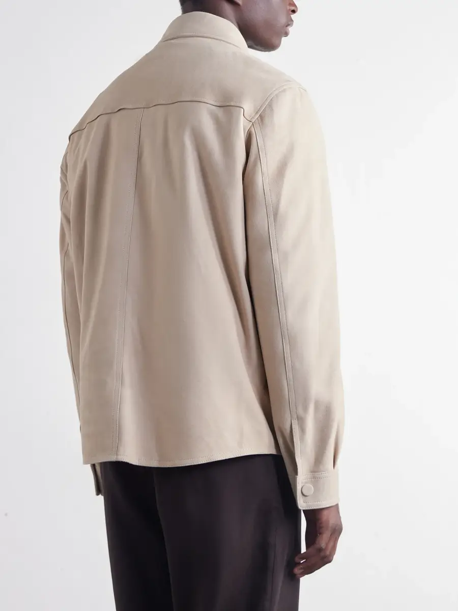 Slowear Montedoro Suede Overshirt - Men | Thumbnail 4 Slowear Montedoro Suede Overshirt - Men | Thumbnail 4