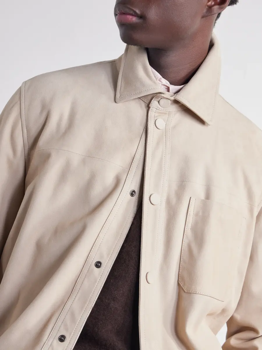 Slowear Montedoro Suede Overshirt - Men | Thumbnail 5 Slowear Montedoro Suede Overshirt - Men | Thumbnail 5
