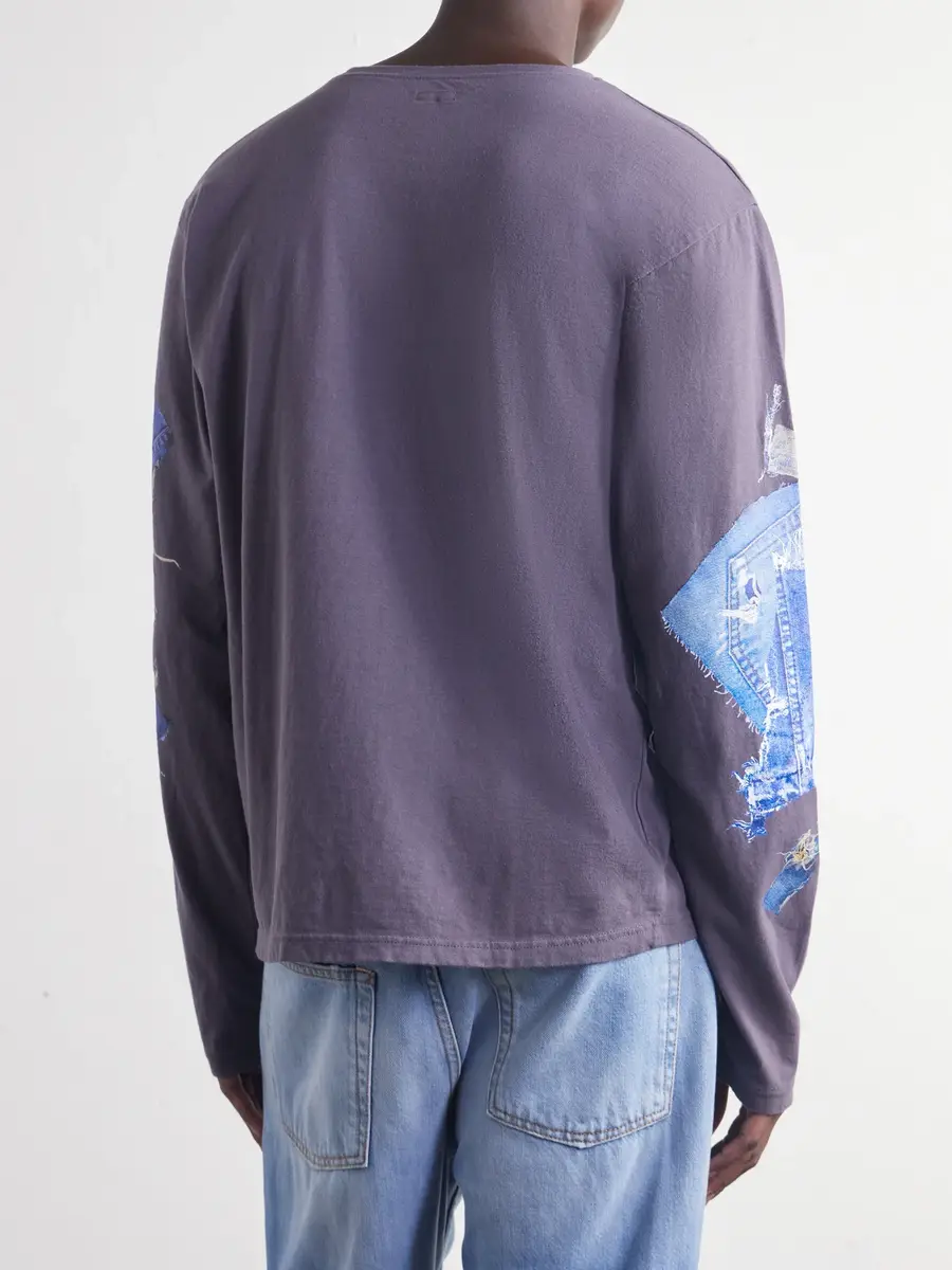 KAPITAL Printed Cotton-Jersey T-Shirt - Men | Thumbnail 4