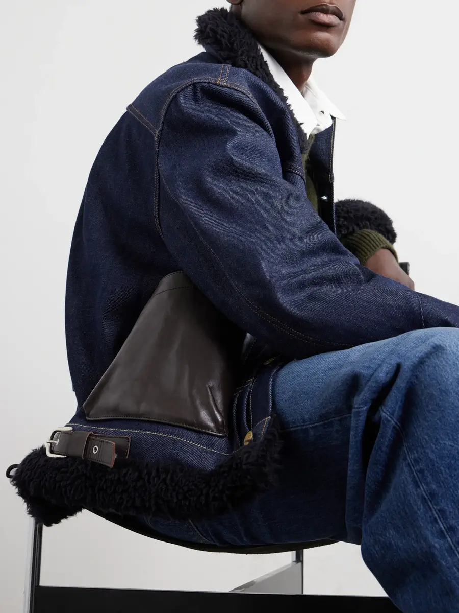 Sacai Levi's Plush-Trimmed Denim Jacket - Men | Thumbnail 5